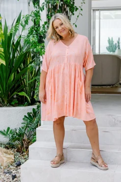 Piper Dress in Orange Sahara