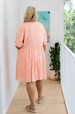 Piper Dress in Orange Sahara