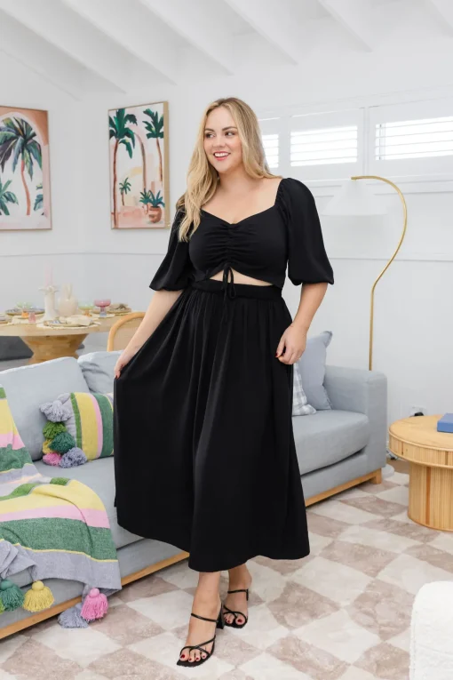 Pippa Cut Out Dress in Black