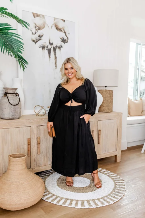Pippa Cut Out Dress in Black