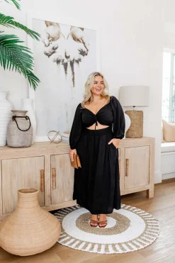 Pippa Cut Out Dress in Black