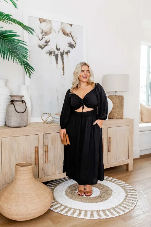 Pippa Cut Out Dress in Black