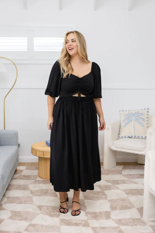 Pippa Cut Out Dress in Black