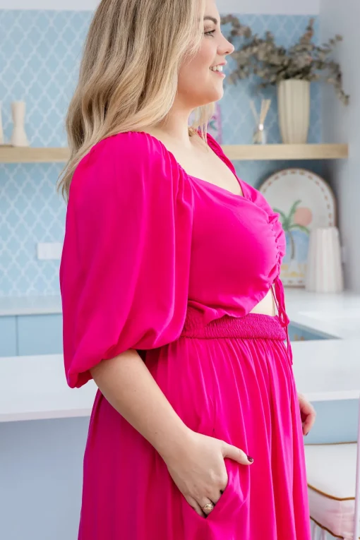 Pippa Cut Out Dress in Pink