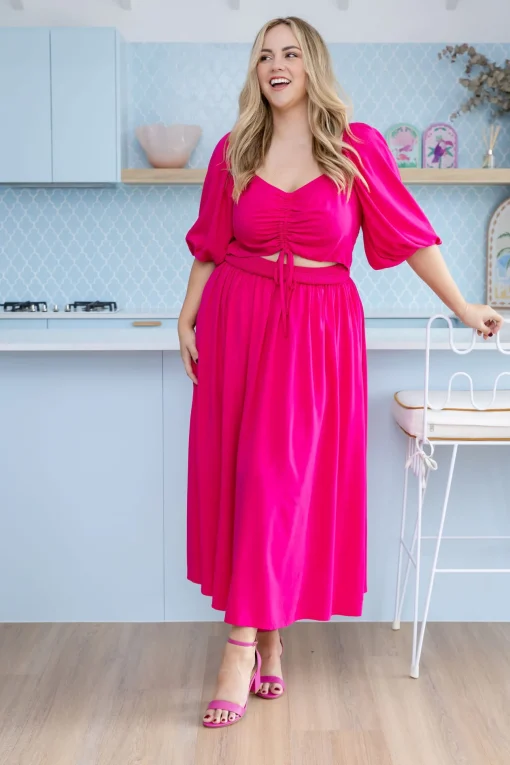 Pippa Cut Out Dress in Pink