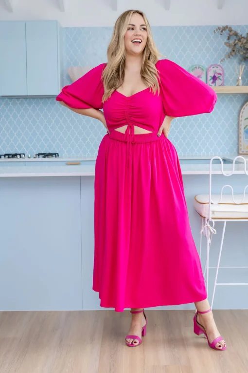 Pippa Cut Out Dress in Pink