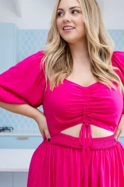Pippa Cut Out Dress in Pink