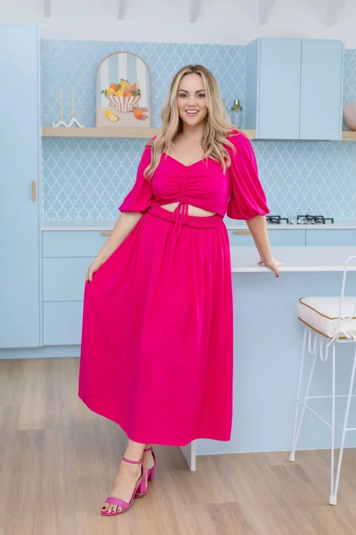 Pippa Cut Out Dress in Pink