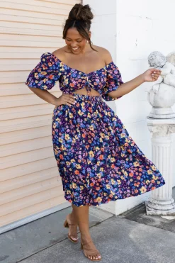 Pippa Cut Out Dress in Posie