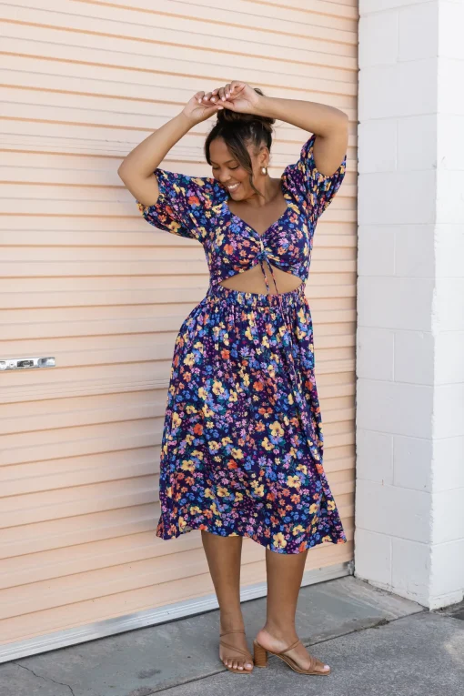 Pippa Cut Out Dress in Posie