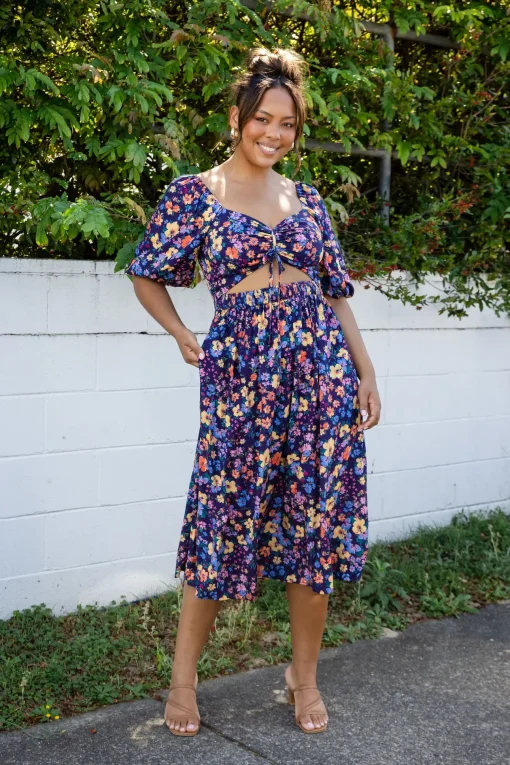 Pippa Cut Out Dress in Posie