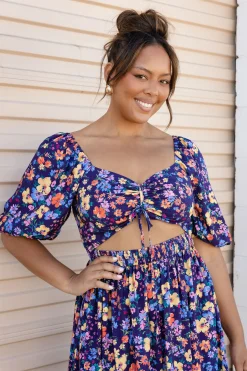 Pippa Cut Out Dress in Posie