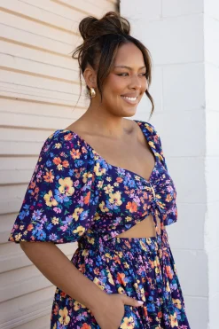 Pippa Cut Out Dress in Posie