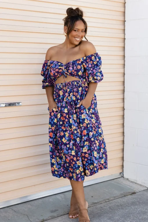 Pippa Cut Out Dress in Posie