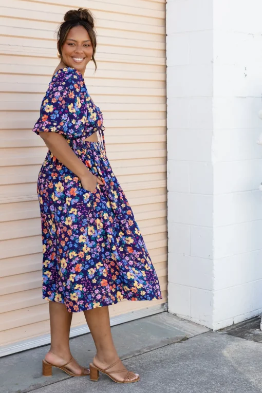 Pippa Cut Out Dress in Posie