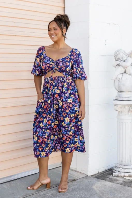 Pippa Cut Out Dress in Posie