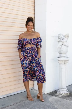 Pippa Cut Out Dress in Posie