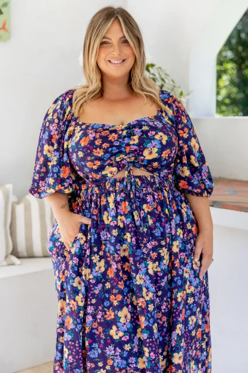 Pippa Cut Out Dress in Posie