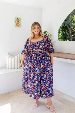 Pippa Cut Out Dress in Posie