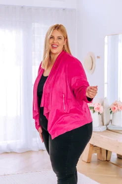 Quinn Jacket in Fuchsia Pink