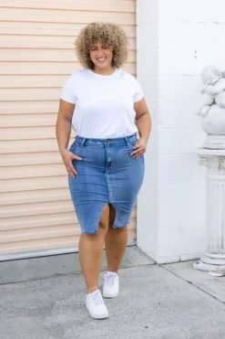 Riley Denim Midi Skirt
