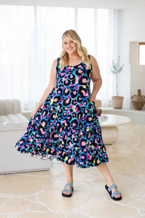 Ronnie Dress in Kasey Leopard by Kasey Rainbow