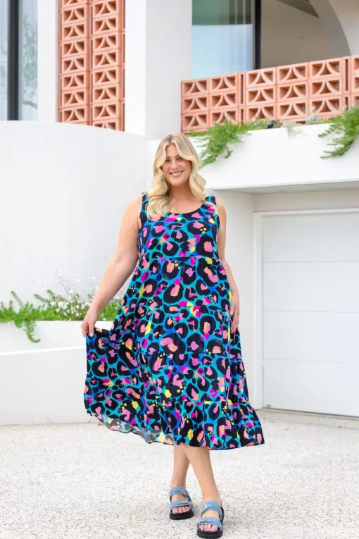 Ronnie Dress in Kasey Leopard by Kasey Rainbow