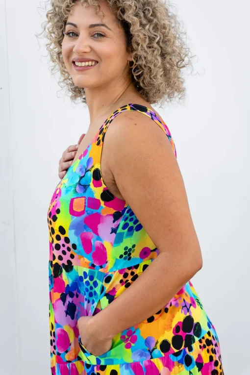 Ronnie Maxi Dress in Messy Mind by Kasey Rainbow