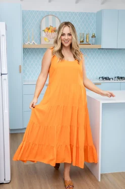Ronnie Maxi Dress in Orange