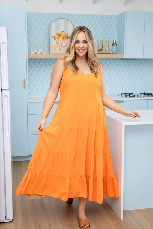 Ronnie Maxi Dress in Orange