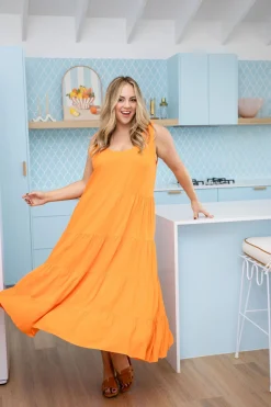 Ronnie Maxi Dress in Orange