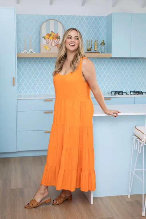 Ronnie Maxi Dress in Orange