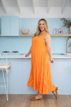 Ronnie Maxi Dress in Orange