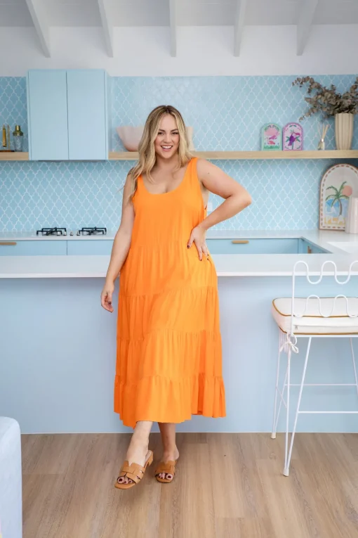 Ronnie Maxi Dress in Orange