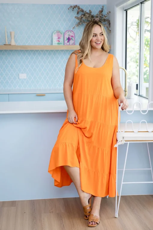 Ronnie Maxi Dress in Orange