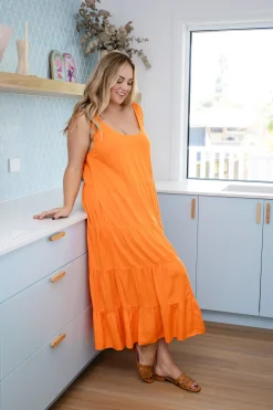 Ronnie Maxi Dress in Orange