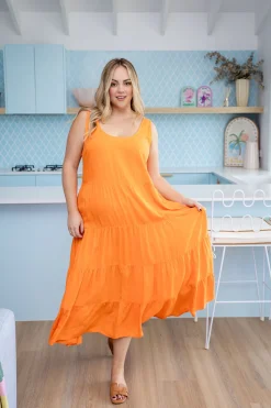Ronnie Maxi Dress in Orange