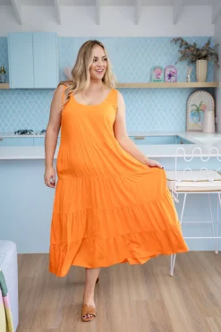 Ronnie Maxi Dress in Orange