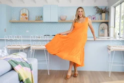 Ronnie Maxi Dress in Orange