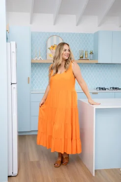Ronnie Maxi Dress in Orange