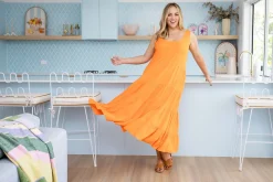 Ronnie Maxi Dress in Orange