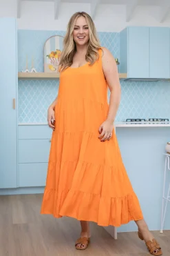Ronnie Maxi Dress in Orange