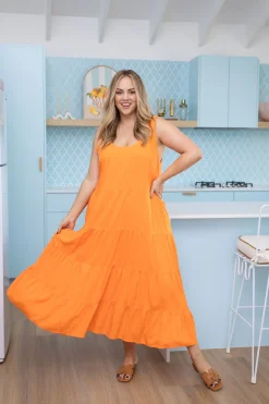 Ronnie Maxi Dress in Orange