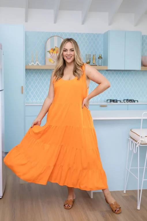 Ronnie Maxi Dress in Orange
