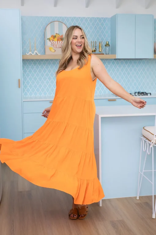 Ronnie Maxi Dress in Orange