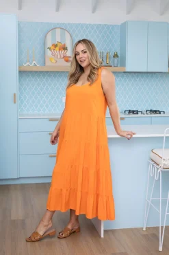 Ronnie Maxi Dress in Orange