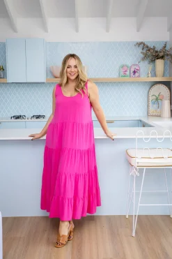 Ronnie Maxi Dress in Pink