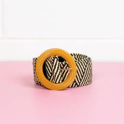 Ruby Belt in Black & Natural