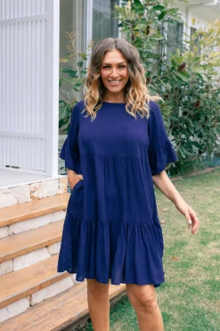Sadie Dress in Navy