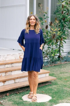 Sadie Dress in Navy